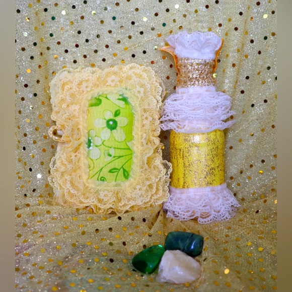 Hand Crafted Sunshine Butterfly Gypsy Bottle& LemongrassAroma PillowSet - Picture 3 of 7